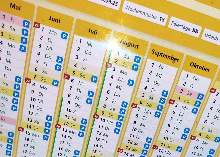 Dienstfreikalender